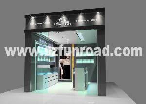 Jewely Display Shop Disgn With Full Set Of Cases Made Of Glass , Mdf , Light