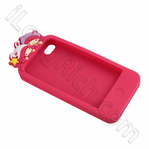 Angel Baby Series Star Soft Silicone Cases For Iphone 4 Dark Red