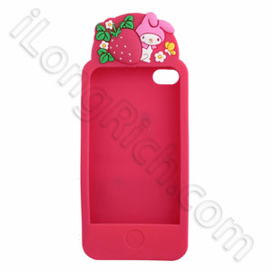 angel baby strawberry soft silicone cases iphone 4 deep