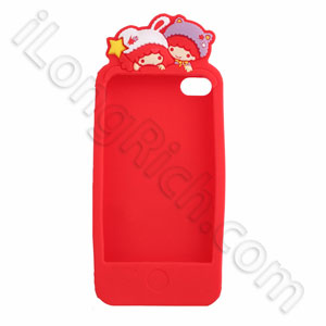 Good Angel Baby Series Star Soft Silicone Cases For Iphone 4 Red