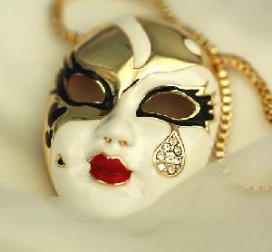 China Tribal Masks Pendant Necklace