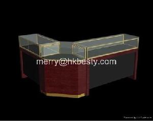 Design Wood And Glass Jewelry Show Room Display Furniture And Display Counter In Jewelry Store