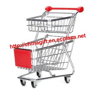 Multi-function Mini Double-deck Shopping Cart Desktop Organizer