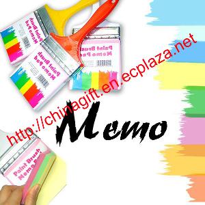 paint brush memo pad