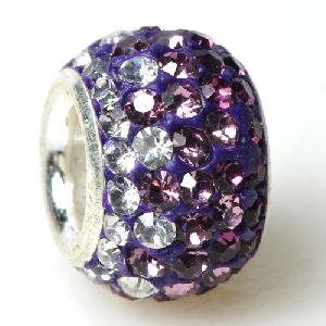 Wholesale Double Colors Rhinestone Pandora Beads