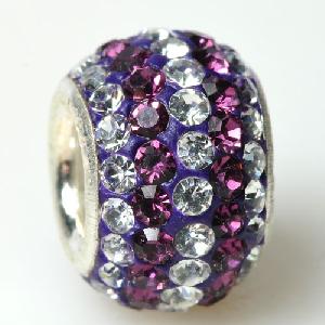 Wholesale Stripe Rhinestone Pandora Beads