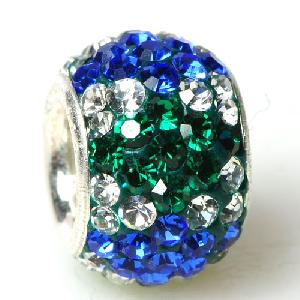 Wholesale Three Colors Rhinestone Pandora Beads