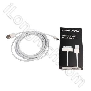 Dock Connector To Usb Cable For Iphone4 And 5 And Pad White And Black