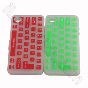 Good Quality Iphone 4 For Keyboards Series Soft Silicone Cases Red