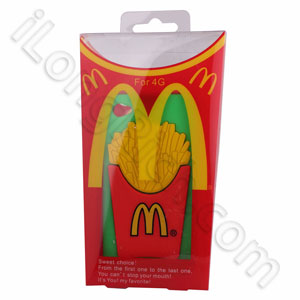 Good Quality Mcdonald Is Series Soft Silicone Cases For Iphone 4 Green