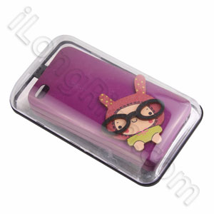 Iphone 4 For Wood Cartoon Series Hard Plastic Cases Wc23