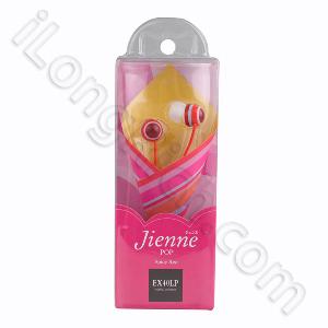 Jienne Ex40lp 3.5mm Port Stereo Inner Earphone For Cellphone / Mp3 / Mp4 / Other Spicy Red