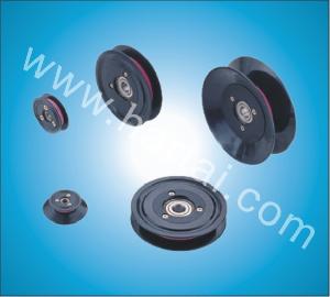 Flanged Wire Guide Pulley , Wire Pulleys, Ceramic Roller Guides Supplier China