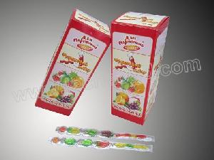 Halal Bar Pressed Gummy Candy In Snake And Fruit Shaped / Jelly Confectionery And Soft Candy / Oem S
