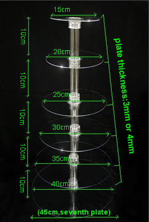 Wedding Celebration Tube Acrylic Cupcake Stand