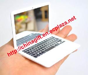 macbook shaped cosmetic mirror silver