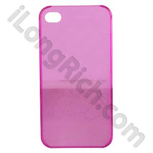 Clear Flower Series Tpu Cases For Iphone 4 And 4s-pink