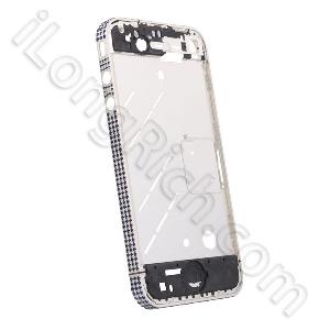 Diamond Metal Bezel Frame Plate For Iphone 4-dark Blue