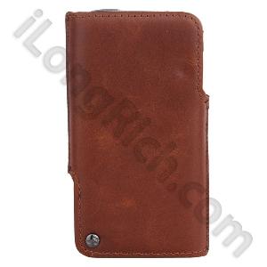 Duo Series Leather Cases For Iphone 4 Brown