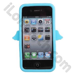 iphone 4 angel smile face soft silicon cases light blue