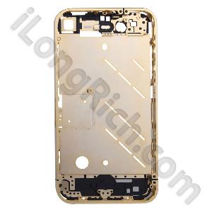 golden pure metal mid bezel frame plate iphone4s