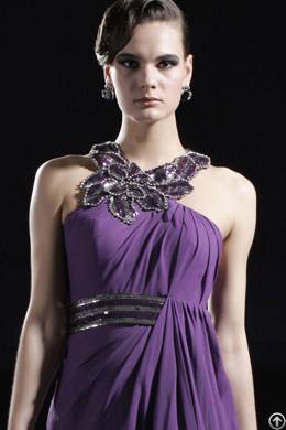 2012 Sequins Embellished Back Design Formal Dress
