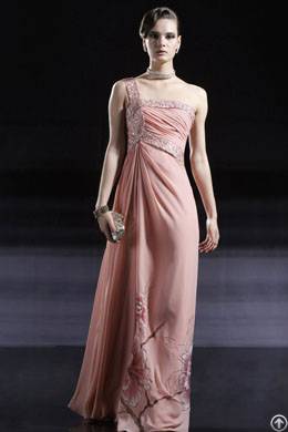 2012 Single Shoulder Sequins Embellished Fashion Evening Dress