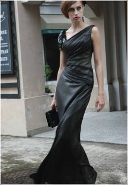 Beads Embellished Pleated Fashion Formal Dress