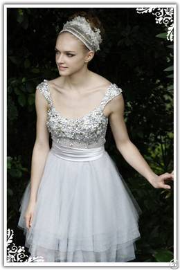 Wholesale Sequins Embellished U-neck Fashion Short Formal Dress