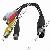 Din 5 Pin To 4 Rca Cable