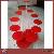 Flower Shaped Red Acrylic / Lucite Cup Cake Display Rack