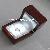 Red Glossy Wood Outside And Soft Velvet Inside Ring Display Box