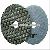 Diamond Dry Buff Pads-white Colored