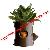 Squirrel In Log Plant Pot