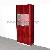 Red Baking Paint Glass Decorative Jewelry Kiosk Design