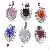 Heart Cats Eye Charm Pendant