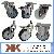 Stainless Steel / Noiseless / Instrument / Pneumatic Casters, Handcars