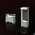 White High Glossy Jewelry Store Wall Cabinet And Rectangular Counter