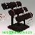 Black Tri-row Jewelry Bracelet Display Showcase For Fine Quality
