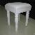 White Elegant Jewelry Display Stool And Chair
