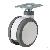 Swivel Plate Twin Wheels Medical Caster