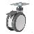 Thread Stem Twin Wheels Medical Casters
