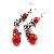 Tibet Silver Handmade Red Coral Earrings