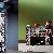 Black Bone Inlay Two Drawer Bedside Table