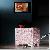 Pink Bone Inlay One Drawer Two Door Bedside Table