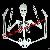 Inanfta Fluorescent Skeleton Halloween Toy