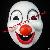 Plastic Cartoon Clown Mask