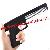 Handgun Shaped Comb