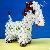 Diy Acrylic Beaded Goat Plastic Beaded Animal Decoration