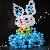 Diy Plastic Beaded Bunny Decoration